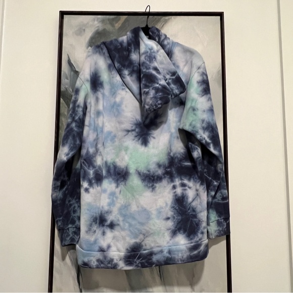 Pink Victoria secret blue tie dye long hoodie M - Picture 5 of 7